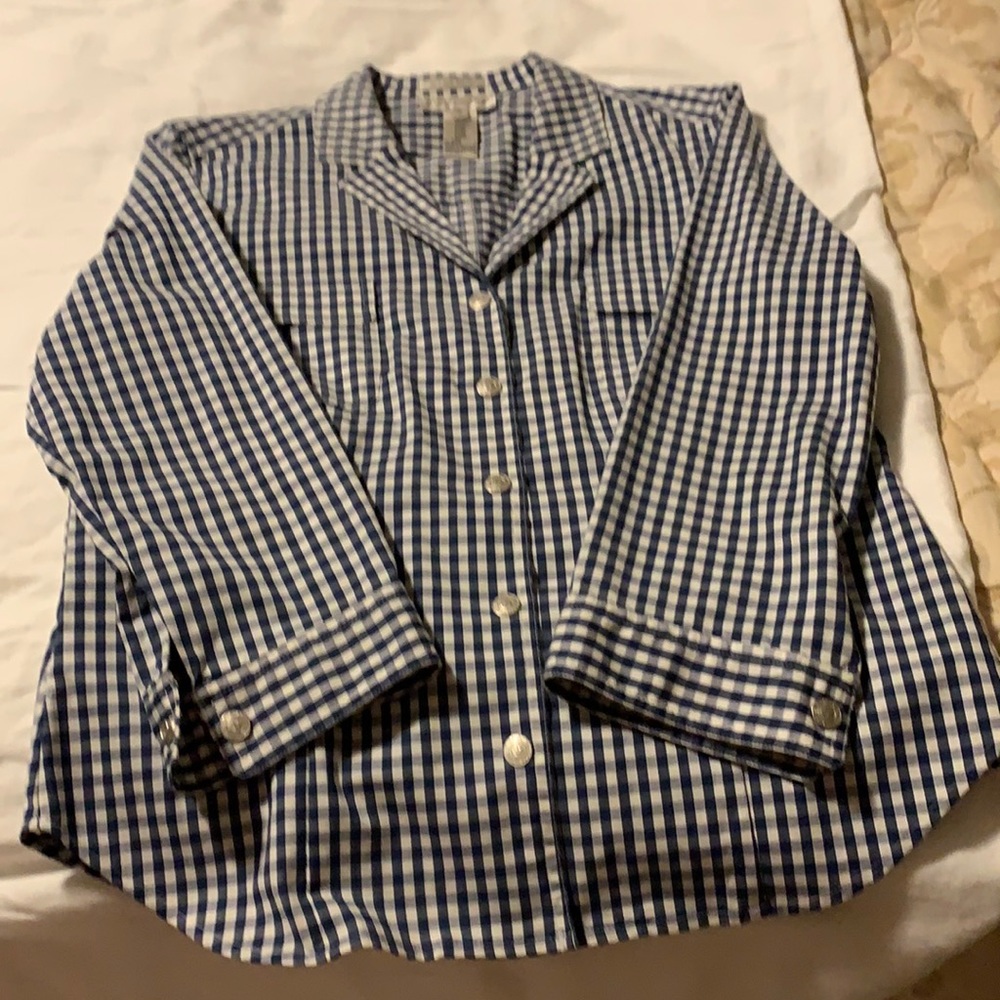 Stretch checkered Top/ blazer